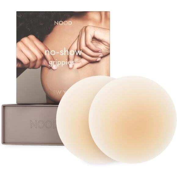 Women's No Show Adhesive Nipple Covers - Size 4", No. 3 Buff - Picture 1 of 4